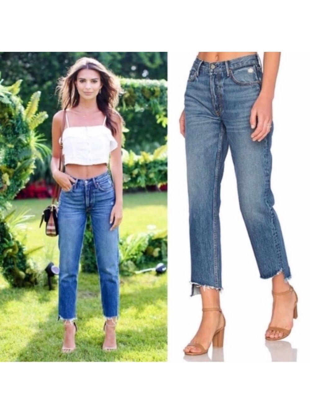 GRLFRND Helena Cropped Jeans in Close To You